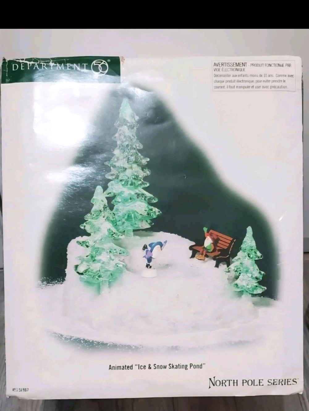 Dept 56 Ice & Snow Skating Pond NORTH POLE SERIES (UPGRADED W/ NEW MOTOR)